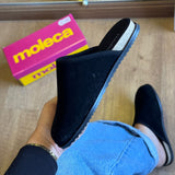 Mule Moleca Camurça Tendência