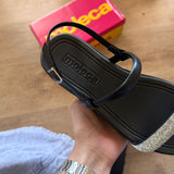 Sandália Moleca Plataforma Tira em Strass