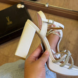 Sandália Salto Brilhante Vizzano