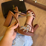 Sandália Salto Brilhante Vizzano