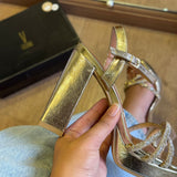 Sandália Salto Brilhante Vizzano