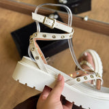 Sandália Vizzano Tiras no Tornozelo com Pedrarias