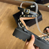 Sandália Vizzano Tiras no Tornozelo com Pedrarias