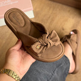 Sandália Modare Detalhe De Laço Oncinha 7208.101